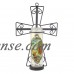 Wire Cross Religious Jar Candleholder, Matte Black   566053332